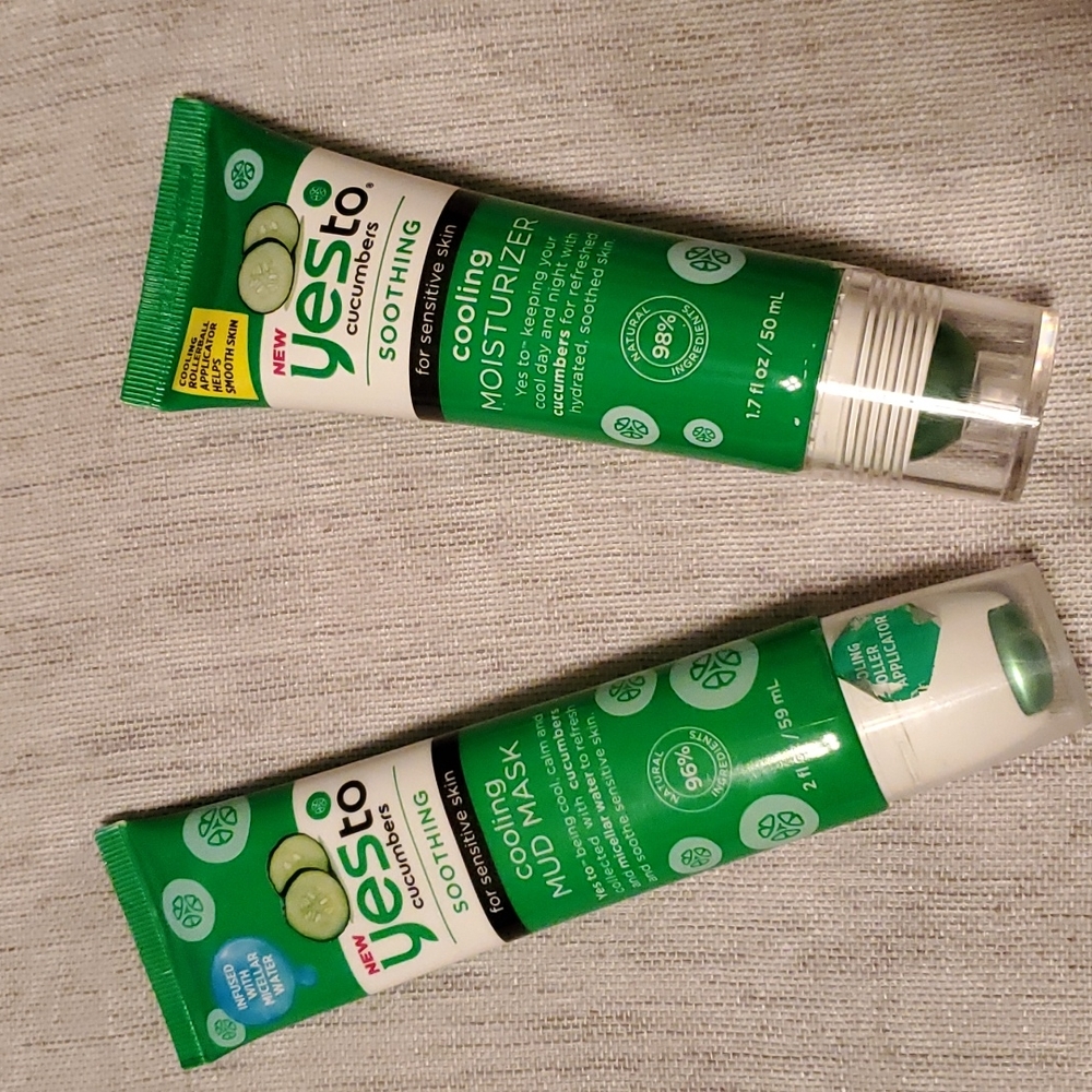 Yes to Cucumbers Soothing Mud Mask & Moisturizer Bundle- Brand New